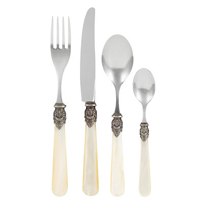 Vintage Ivory Cutlery Set, 16 Piece Vintage Ivory Cutlery Set, 16 Piece